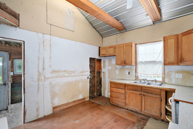 427 Morgan Ave, Aurora, MO 65605 - kitchen featuring light countertops and light wood-type flooring