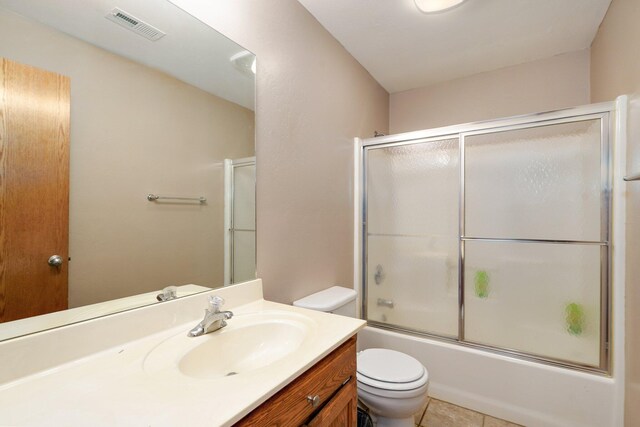 218 Tyler Ct, Mount Vernon, MO 65712 - full bathroom featuring vanity, enclosed tub / shower combo, and tile patterned flooring