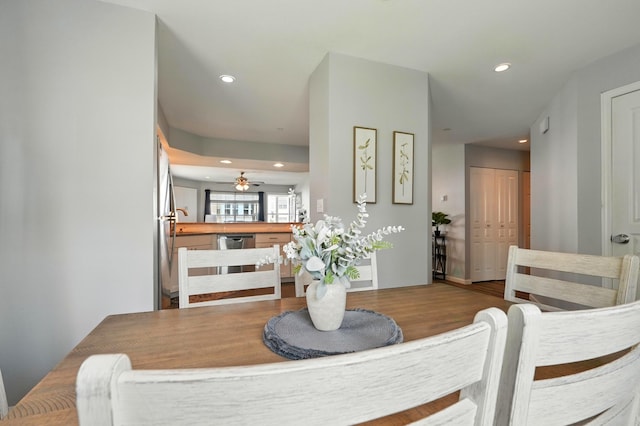 215 Meadow Brook Ln Unit 3, Branson, MO 65616 - dining area with recessed lighting and wood finished floors