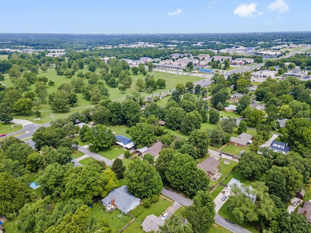 1801 W Cherokee St, Springfield, MO 65807 - aerial perspective of suburban area featuring a tree filled landscape