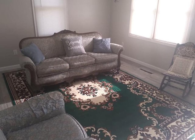 231 W School St, Everton, MO 65646 - living room with baseboards and wood finished floors