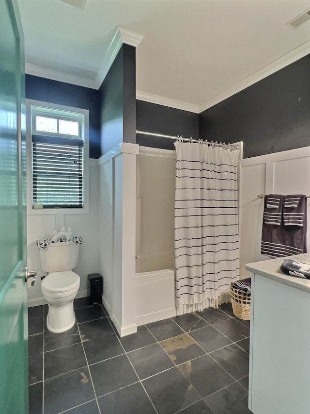 556 Carter 309, Van Buren, MO 63965 - bathroom with ornamental molding, tile patterned floors, shower / tub combo, and vanity