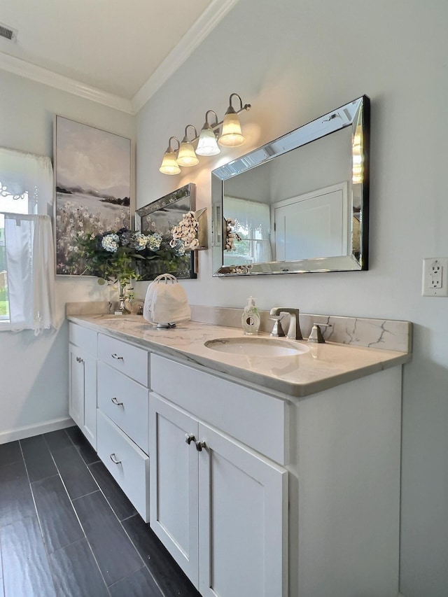 556 Carter 309, Van Buren, MO 63965 - full bath with crown molding, double vanity, and tile patterned flooring