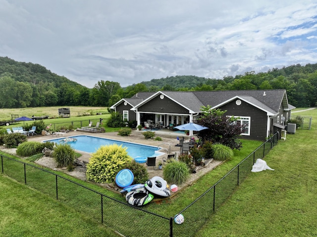 556 Carter 309, Van Buren, MO 63965 - view of pool with a patio, a fenced backyard, and a forest view