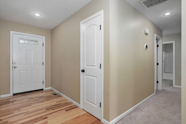 5834 Geranium Ln, Battlefield, MO 65619 - corridor with recessed lighting and light wood-style flooring