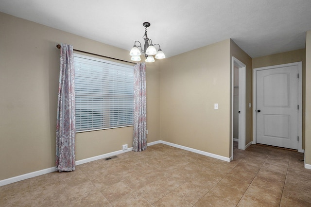 5834 Geranium Ln, Battlefield, MO 65619 - empty room with a chandelier and baseboards