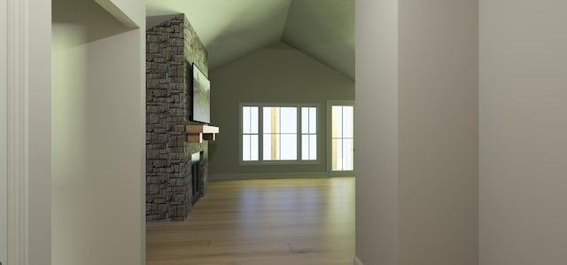 2617 W Webb Rd, Ozark, MO 65721 - hall with lofted ceiling and light wood-type flooring
