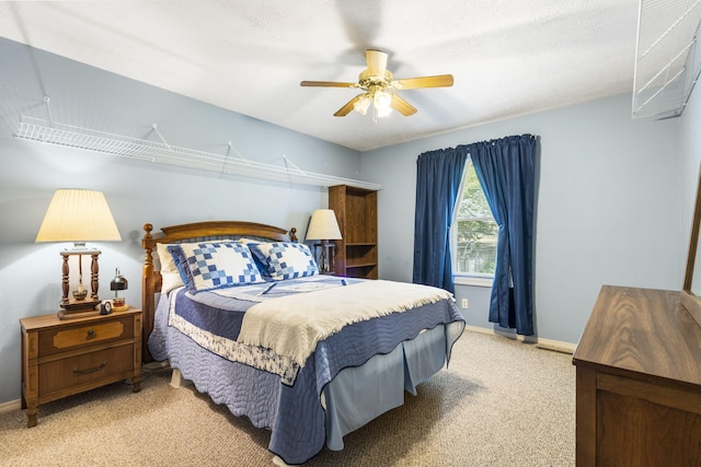 3045 S Palisades Dr, Springfield, MO 65807 - bedroom featuring light carpet and ceiling fan