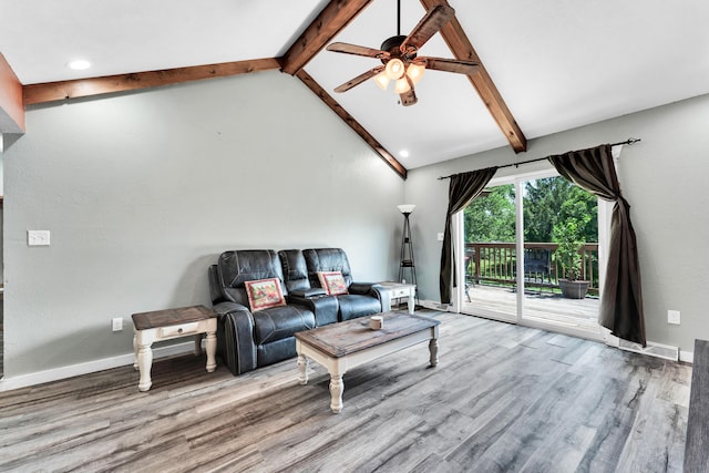 1604 E Sycamore St, Ozark, MO 65721 - living area with ceiling fan and wood finished floors