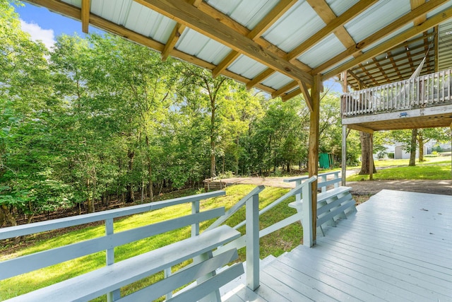 189 Pierce Pl, Forsyth, MO 65653 - deck featuring a yard