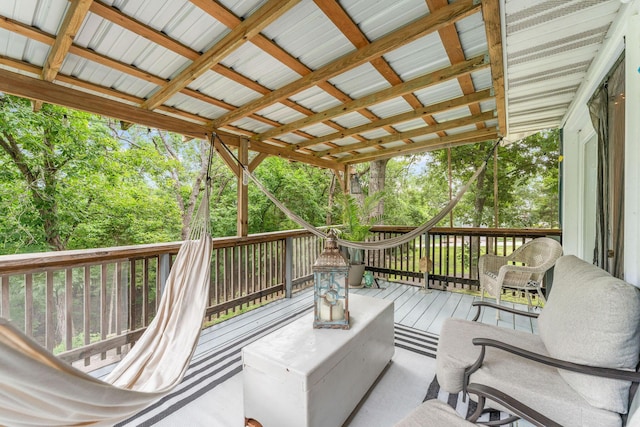 189 Pierce Pl, Forsyth, MO 65653 - wooden terrace featuring view of scattered trees