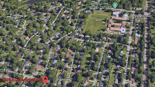 1923 S Cedarbrook Ave, Springfield, MO 65804 - aerial view of property's location