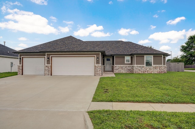 917 W Charlotte St, Republic, MO 65738 - view of front facade featuring brick siding, a garage, concrete driveway, and roof with shingles