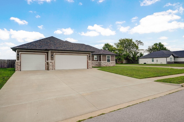 917 W Charlotte St, Republic, MO 65738 - view of front of house featuring brick siding, an attached garage, concrete driveway, and roof with shingles