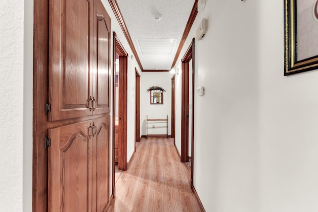 1011 W Tracy St, Springfield, MO 65807 - hallway with light wood finished floors and ornamental molding