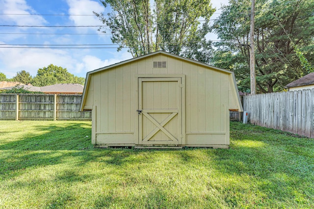 1011 W Tracy St, Springfield, MO 65807 - view of shed featuring a fenced backyard