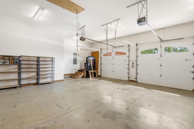 744 Seven Pines Dr, Saddlebrooke, MO 65630 - garage with electric panel and a garage door opener