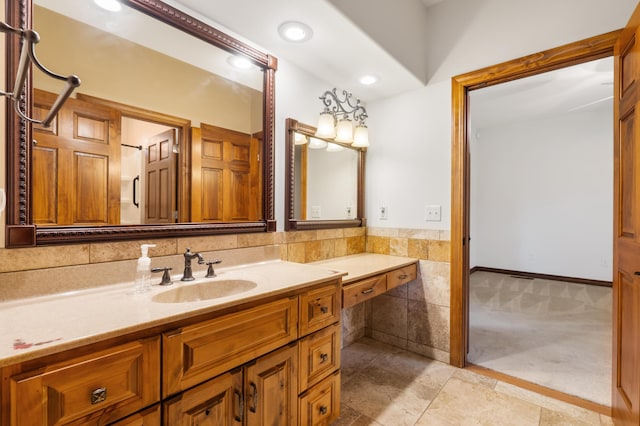 744 Seven Pines Dr, Saddlebrooke, MO 65630 - full bathroom with vanity and recessed lighting