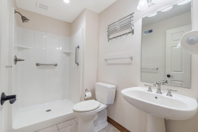 744 Seven Pines Dr, Saddlebrooke, MO 65630 - bathroom with tile patterned flooring and a shower stall