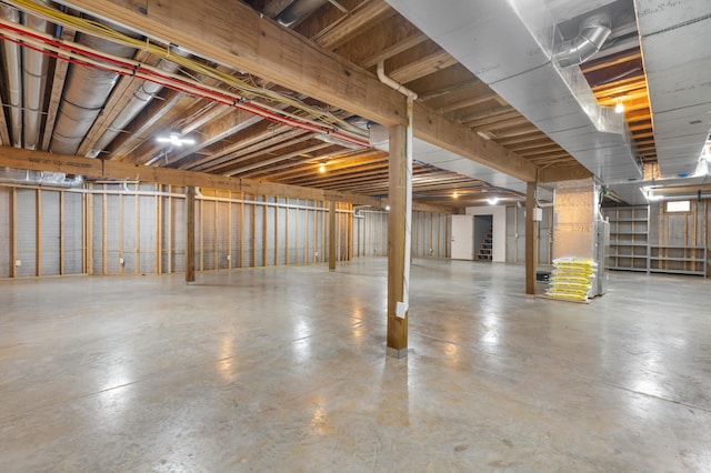 744 Seven Pines Dr, Saddlebrooke, MO 65630 - unfinished basement with stairway