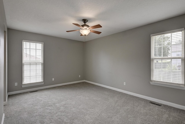 4406 W 28th St, Joplin, MO 64804 - carpeted spare room featuring healthy amount of natural light, ceiling fan, and a textured ceiling