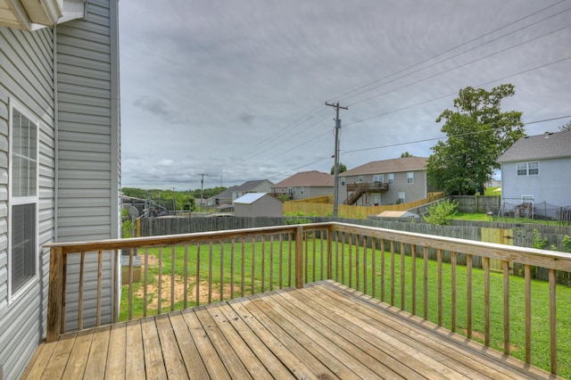 4406 W 28th St, Joplin, MO 64804 - deck with a fenced backyard and a residential view
