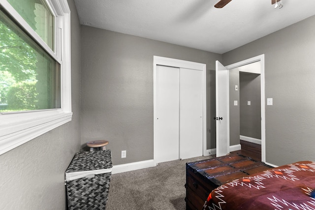522 S Belcrest Ave, Springfield, MO 65802 - carpeted bedroom featuring a closet and ceiling fan