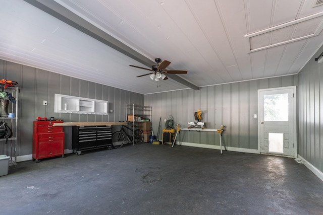 522 S Belcrest Ave, Springfield, MO 65802 - garage with ceiling fan