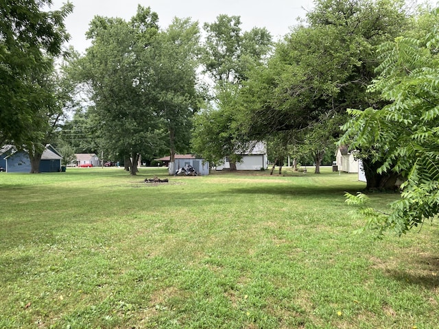 507 W Clouse St, Mountain Grove, MO 65711 - view of green lawn with a shed