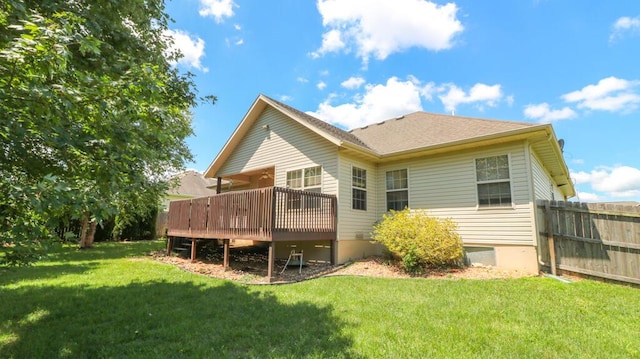 5546 S Aspen Dr, Battlefield, MO 65619 - rear view of property featuring a wooden deck