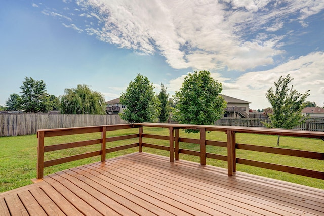 844 S Natalie Ave, Springfield, MO 65802 - wooden deck with a fenced backyard