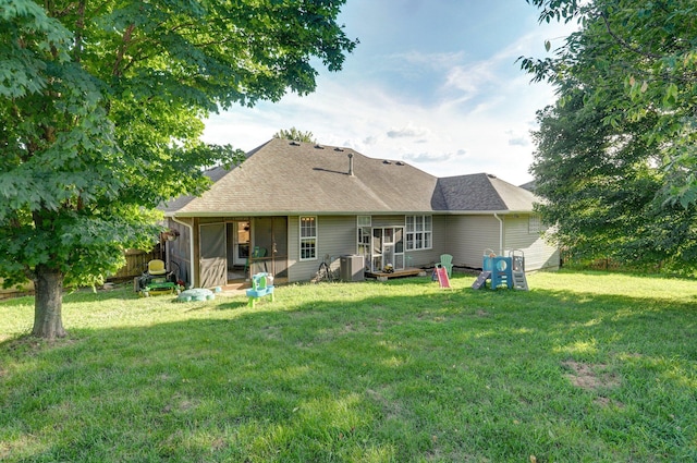 5055 E Cherry Pl, Springfield, MO 65809 - back of property with a shingled roof