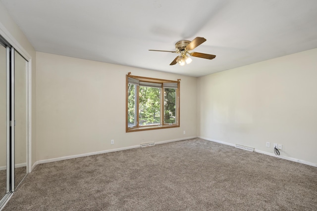 2266 E Barataria St, Springfield, MO 65804 - unfurnished bedroom featuring carpet, a closet, and ceiling fan