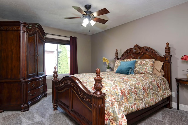 4604 E Kentbrook Dr, Springfield, MO 65802 - bedroom with light colored carpet and ceiling fan