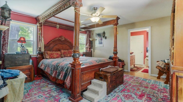 1339 W Business Highway 60-63, Willow Springs, MO 65793 - bedroom with multiple windows, a ceiling fan, and ensuite bathroom