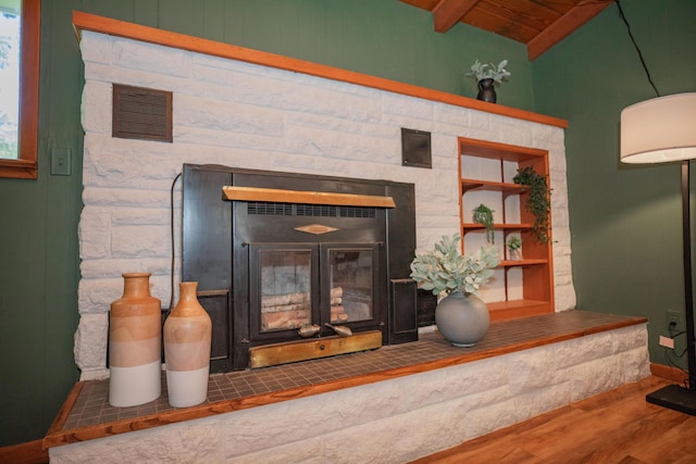 619 Rte H, Greenfield, MO 65661 - detailed view of a fireplace and wood finished floors