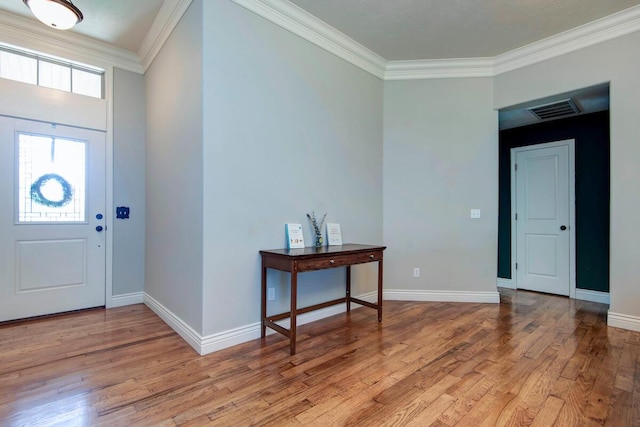 645 Galileo Dr, Nixa, MO 65714 - entryway featuring crown molding and light wood-type flooring
