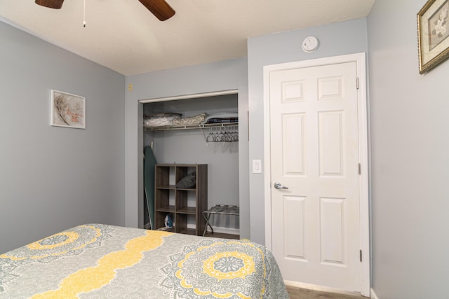 320 Turnberry Rd # 2, Branson, MO 65616 - bedroom featuring a closet, ceiling fan, and wood finished floors