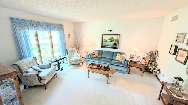 2930 S 175th Rd, El Dorado Springs, MO 64744 - living area featuring carpet flooring and a textured ceiling