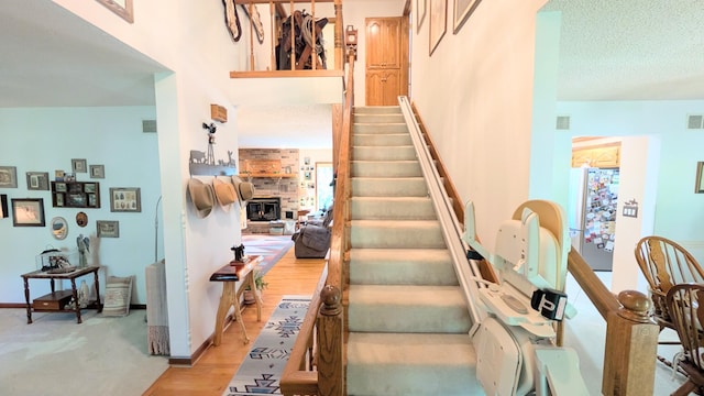 2930 S 175th Rd, El Dorado Springs, MO 64744 - stairway with wood finished floors and baseboards