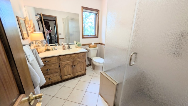 2930 S 175th Rd, El Dorado Springs, MO 64744 - full bathroom featuring tile patterned flooring, vanity, and a shower stall