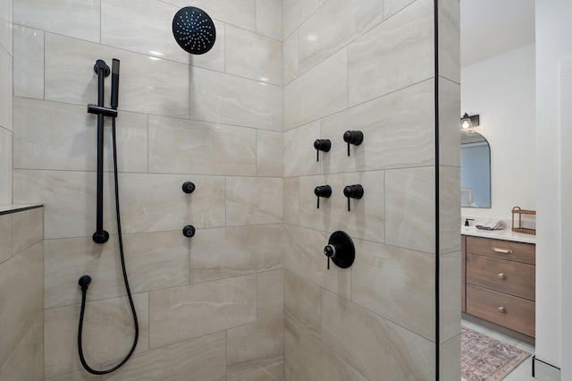 3945 E Woodhue St, Springfield, MO 65802 - bathroom with vanity and a tile shower
