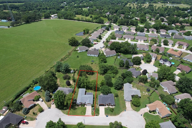 805 S Benson Pl, Nixa, MO 65714 - aerial view of residential area with property boundaries highlighted