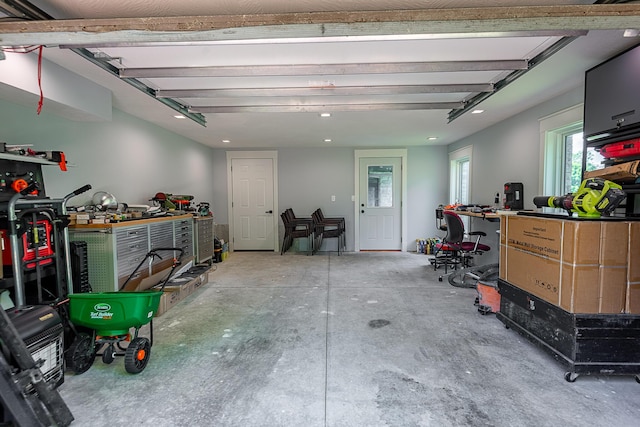 6323 Creeksedge Ct, Ozark, MO 65721 - garage with a workshop area and recessed lighting