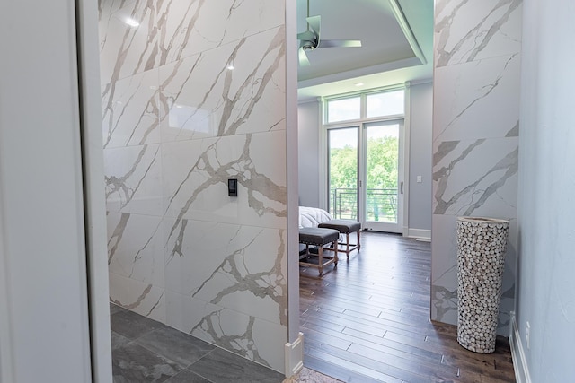 6323 Creeksedge Ct, Ozark, MO 65721 - bathroom featuring a ceiling fan and wood finished floors