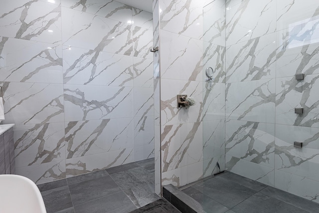 6323 Creeksedge Ct, Ozark, MO 65721 - bathroom with walk in shower and marble finish flooring