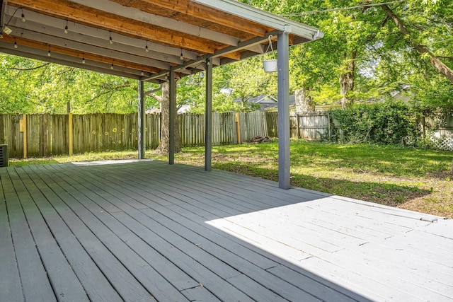 2515 S Newton Ave, Springfield, MO 65807 - wooden deck featuring a fenced backyard