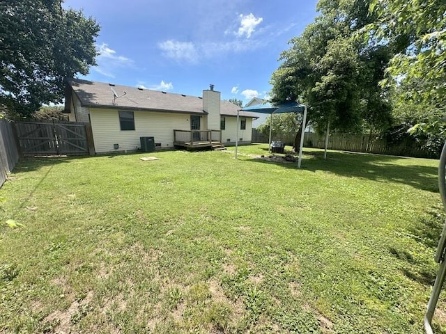 2201 S 18th Ave, Ozark, MO 65721 - fenced backyard featuring a deck and a gate