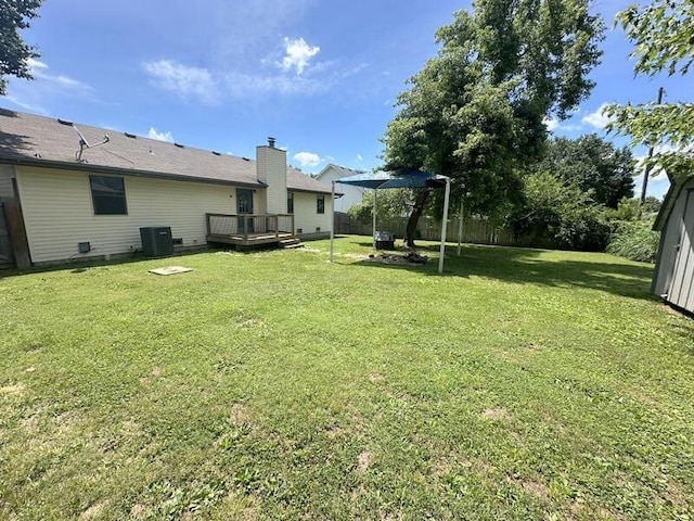 2201 S 18th Ave, Ozark, MO 65721 - view of yard featuring a deck