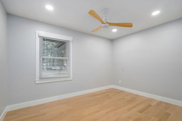 12163 State Highway Tt, Republic, MO 65738 - unfurnished room with recessed lighting, light wood-style flooring, and a ceiling fan